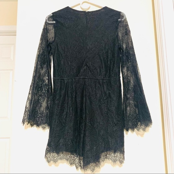Meshki Womens Mirabelle Black Lace Playsuit size XS - Picture 7 of 9